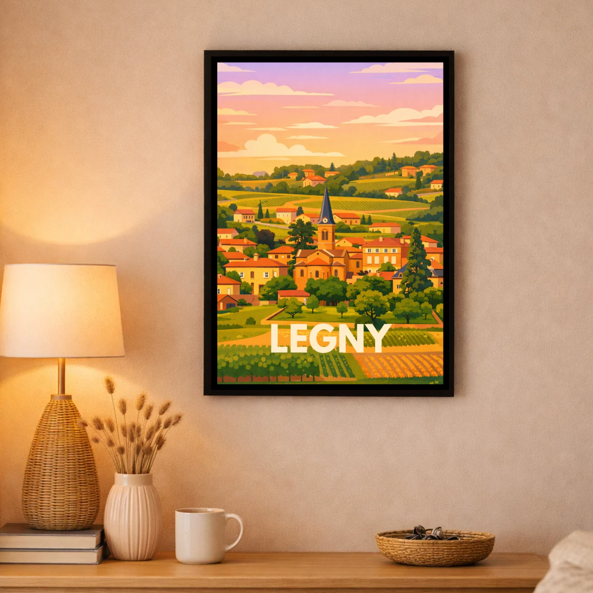 Affiche Legny – Poster Village du Beaujolais A4 / A3